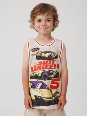 Cotton On Kids CREAM Boy License Basketball Tank Top