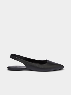 Women's Cotton On Black Prima Slingback Ballerina Flat Shoes