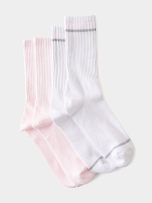 Women's Cotton On Multi The Perfect Pair Crew Socks 2Pk