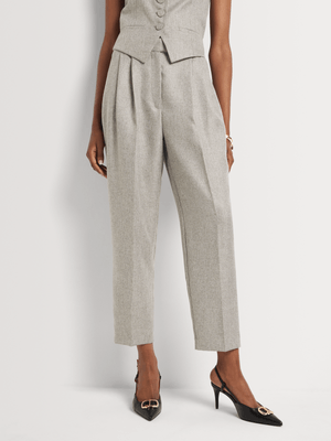 Luella Lurex Tapered Leg Pleated Suiting Pants