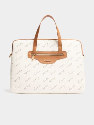 Luella Monogram Print Laptop Bag