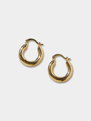 Women's Cotton On Gold Mid Hoop Earring