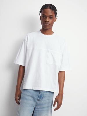 Men's White Pocket Oversized Top