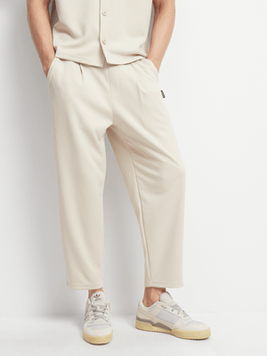 Men's Natural Pleated Co-Ord Pants