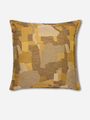 Abstract Jacquard Scatter Cushion Gold 60x60cm