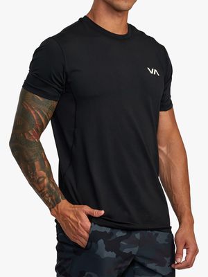 Men's RVCA Black Sport Vent T-Shirt