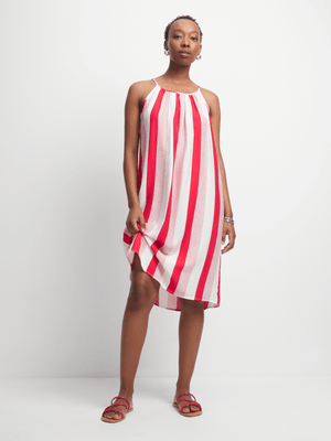 Jet Women's Red/White Stripe Dress