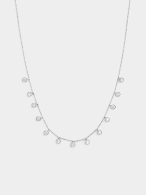 Sterling Silver Cubic Zirconia Dangly Chain