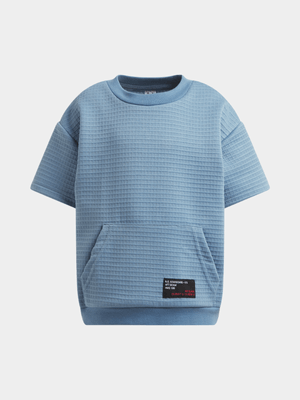 Jet Younger Boys Petrol Textured T-Shirt