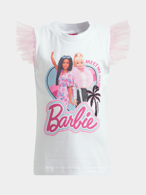 Jet Younger Girls White Barbie T-Shirt