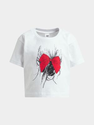 Jet Younger Girls White Boxy T-Shirt