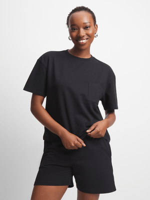 Jet Women's Black Pocket T-Shirt