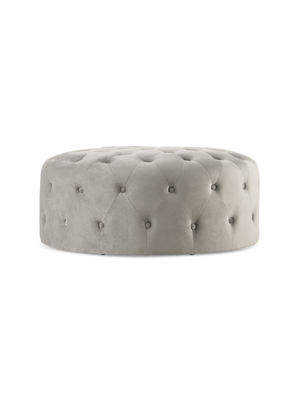 Alyssa Buttoned Fibreguard Velvet Ottoman