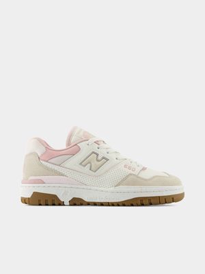 New Balance Women's 550 v1 White/Pink Sneaker