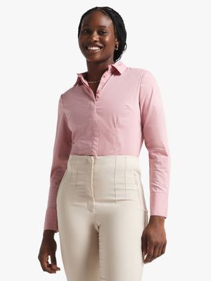 Jet Women's Blush Poplin Woven Blouse