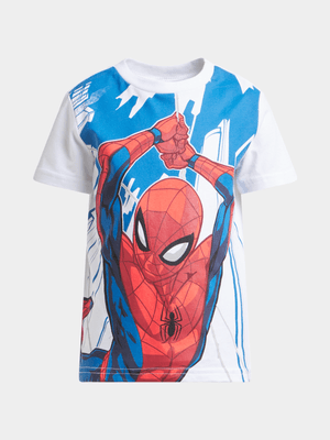 Jet Younger Boys White Spiderman T-Shirt