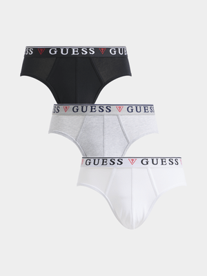 Men's Guess Black Brian Hero 3Pack Brief s