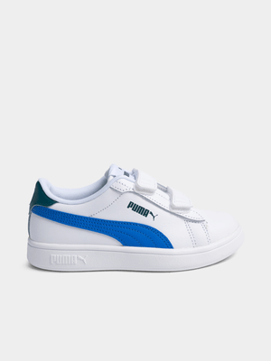 Kids Puma  Smash 3.0 White/Blue Sneaker