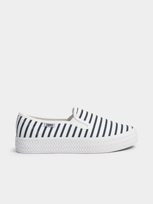 Women's Tomy Vera White/Navy Sneaker