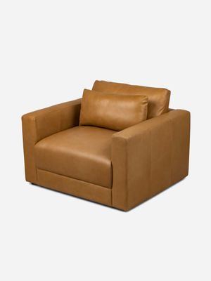 Harlow 1 Seater Leather Mushroom