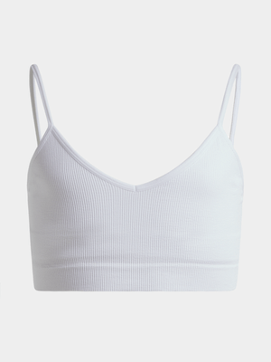 Girls TS Seamless White Crop