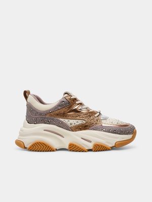 Women's Steve Madden Taupe Privy Sneakers