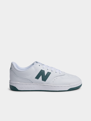 Mens New Balance BB80 V1 White/Green Sneaker