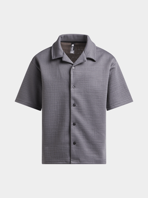 Jet Younger Boys Grey Textured Shirt