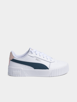 Women's Puma Carina 2.0 White/Blue Sneaker