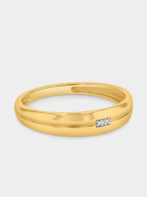 Yellow Gold Earth Grown Diamond Wedding Band