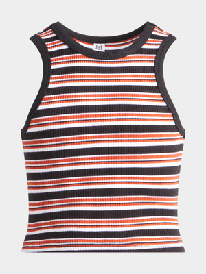 Jet Teen Girls Multicolour Stripe Tank Top