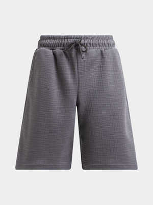 Jet Younger Boys Grey Textured Shorts