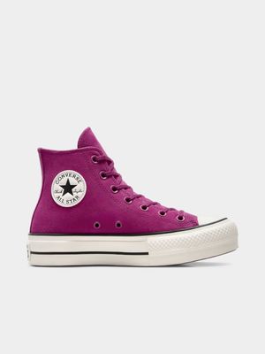 Womens Converse Chuck Taylor All Star Lift Violet/Egret/Black Platform Sneakers