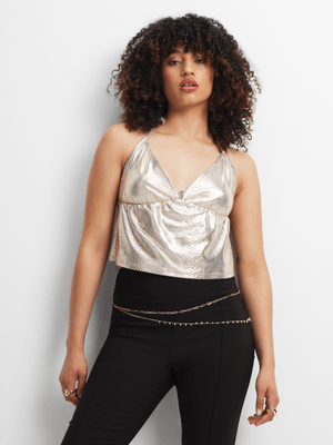 Women's Gold Snake Skin Cami