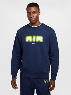 Mens Nike Sportswear Fleece Midnight Navy Crew