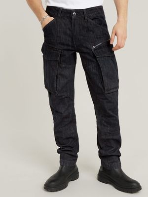 G-Star Men's Rovic Zip 3D Regular Tapered Black Denim Jeans