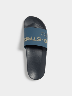 G-Star Men's Cart III Navy/Blue Slide