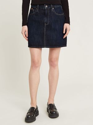 G-Star Women's Viktoria Short Skirt Dark Blue Clean Edge