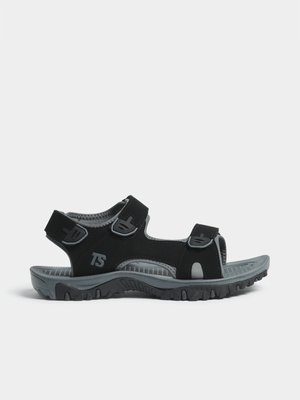 Mens TS Strap Sandal Walker Charcoal/Black Sandals