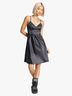 adidas Originals Women's Black Satin Dress