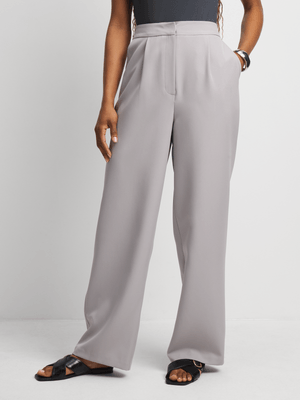 Women's Grey Wide Leg Suit Pants