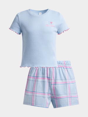 Jet Younger Girls Blue Pyjama Set