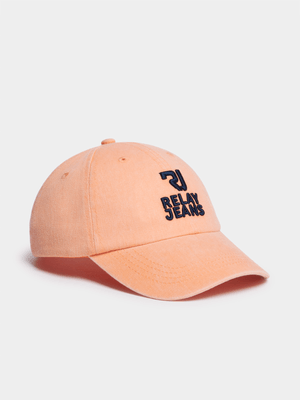 Men's Relay Jeans Washed Orange Peak Cap