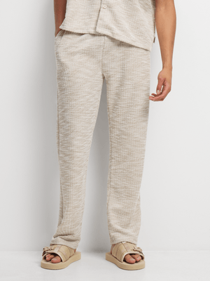 Men's Natural Boucle Co-Ord Pants