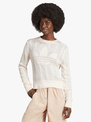 adidas Originals Women's Off-White Jumper