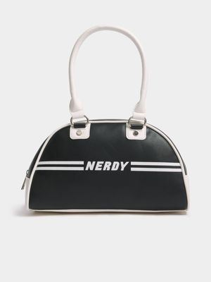 Women's Black & White Nerdy Bowling Bag