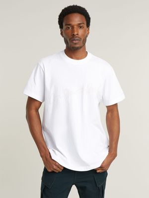 G-Star Men's Flock Script Loose White T-Shirt