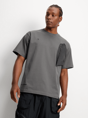 Anatomy Men's Nylon Pocket Charcoal T-Shirt