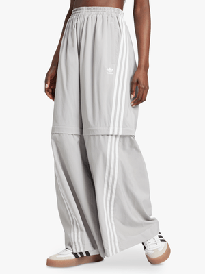 adidas Originals Women's Adilenium Season 2 Grey Oversized Zip-Off Track Pants