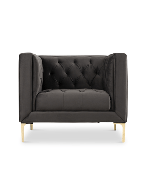 Carin 1 Seater LuxGuard Velvet Stone